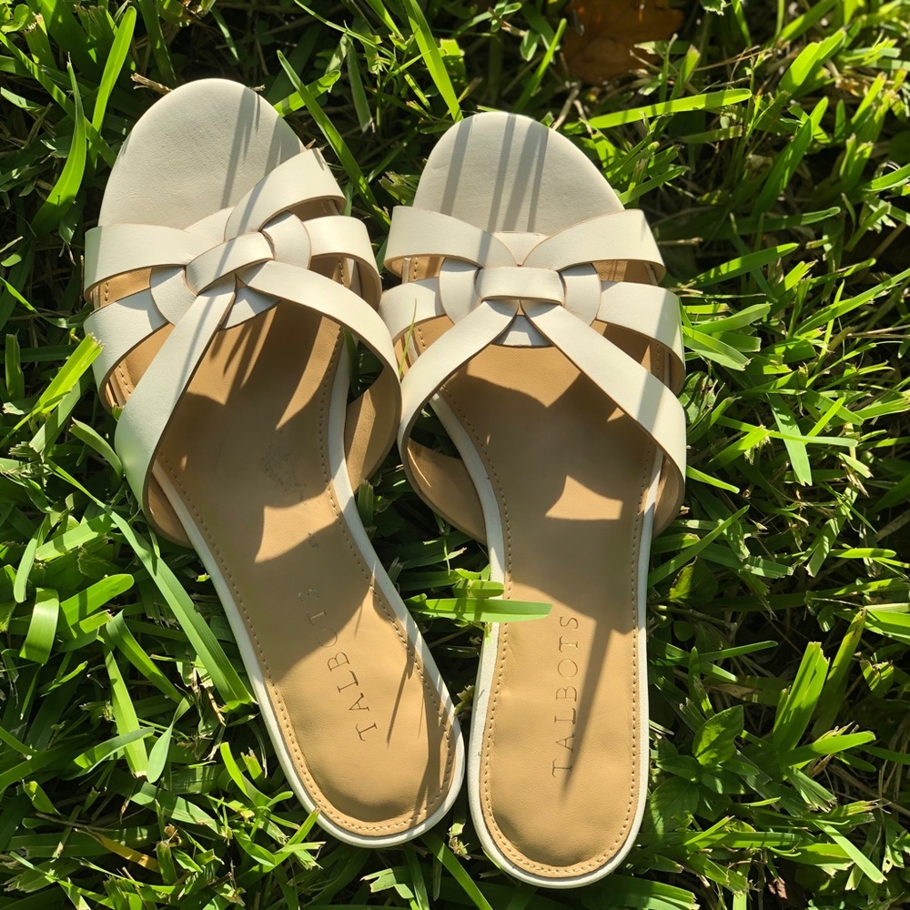 White sandals